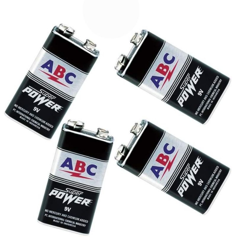 Baterai 9V super power/ ABC 9 Volt Kotak 1.5V isi 1 pcs