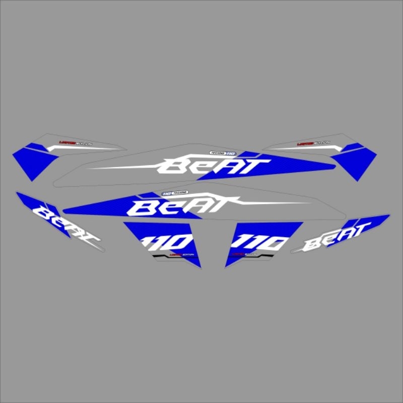 STRIPING BEAT FI TRANSPARAN ICON LIS MERAH/KUNING/HIJAU/BIRU