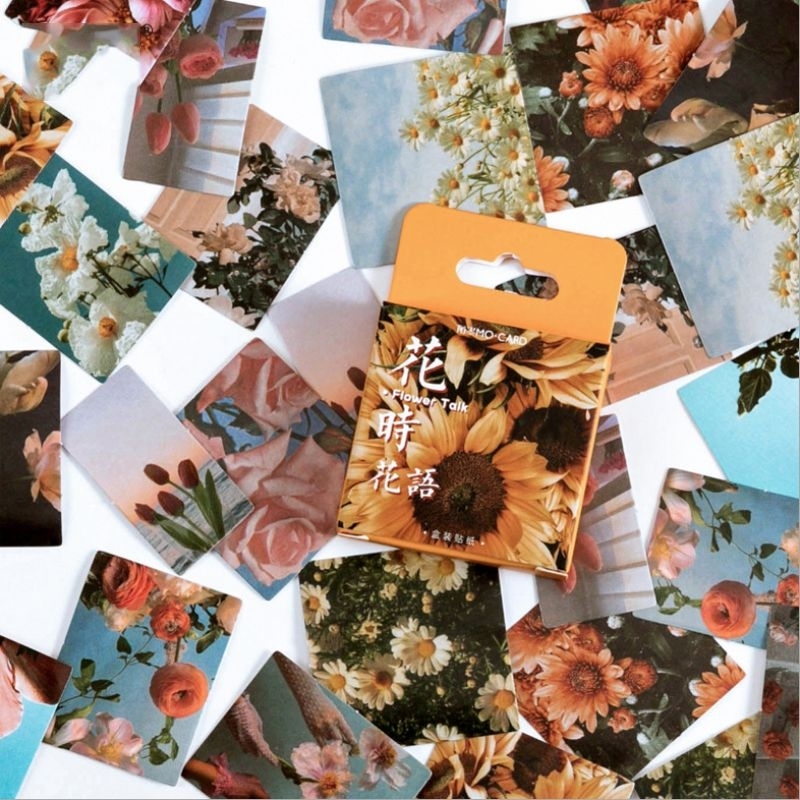 

46 pcs Sticker Deco Aesthetic Sunflower Talk Bunga Matahari Scrapbook Journal Planner