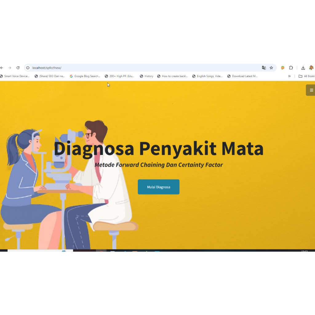 Source code Penyakit Mata Metode Forward Chaining Dan Certainty Factor CodeIgniter Mysql