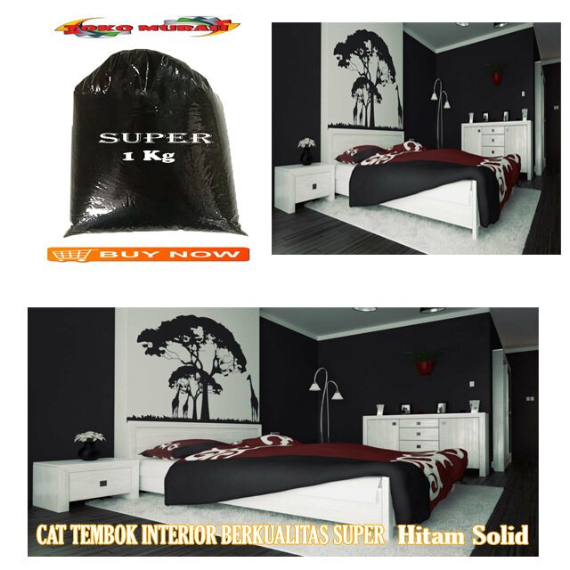 Cat Tembok Kiloan 1Kg Warna Hitam Doff