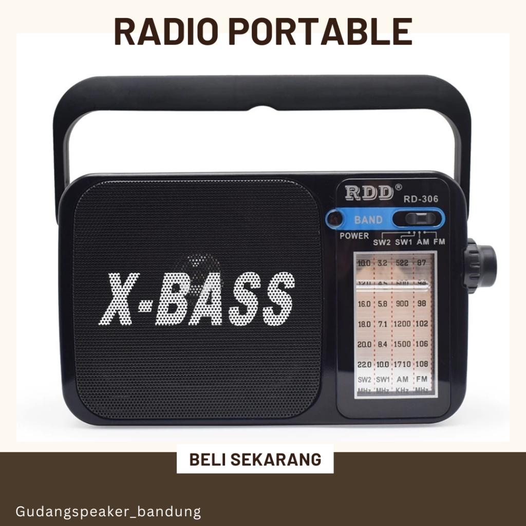 Radio Speaker Portable Murottal Mini RD-306 Pocket radio FM/AM