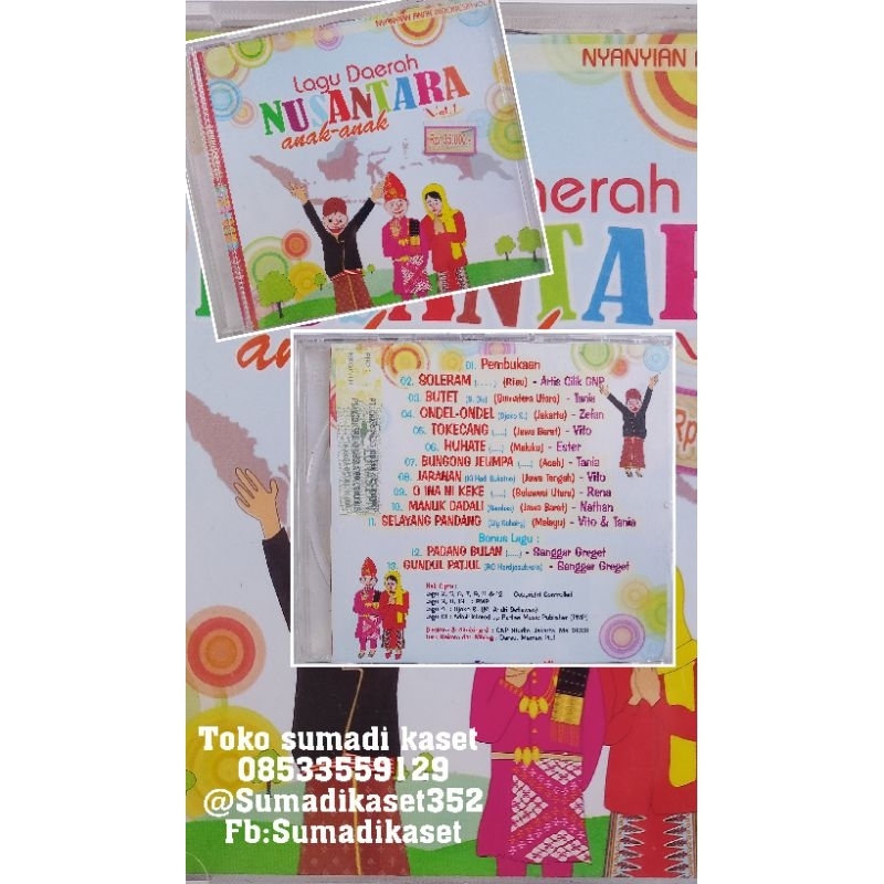VCD lagu daerah Nusantara anak vol 1