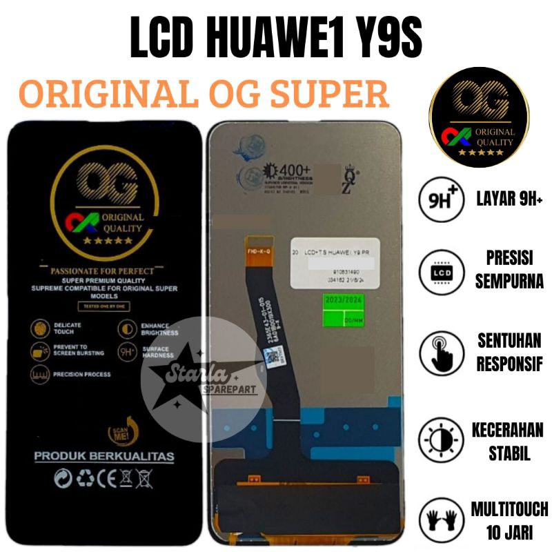 LCD TOUCHSCREEN HUAWEI Y9S OG SUPER GRATIS LEM + OBENG