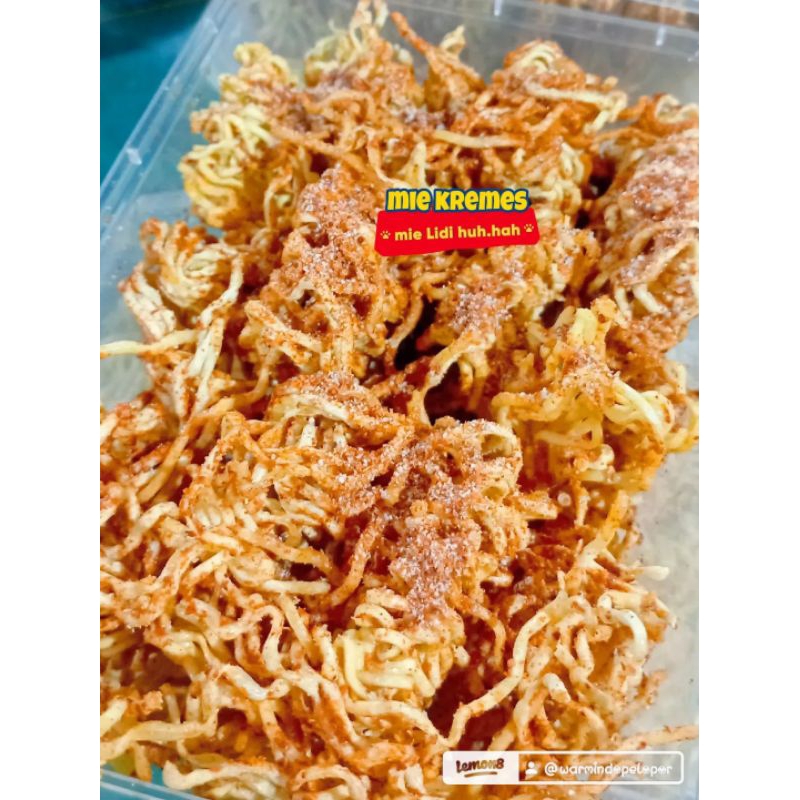 

Mie Kremes Pedas Asin Daun Jeruk