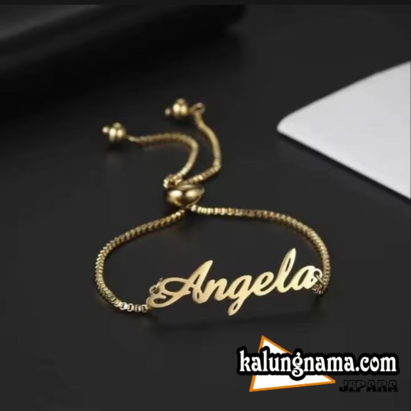 gelang nama serut titanium gelang nama gelang nama titanium