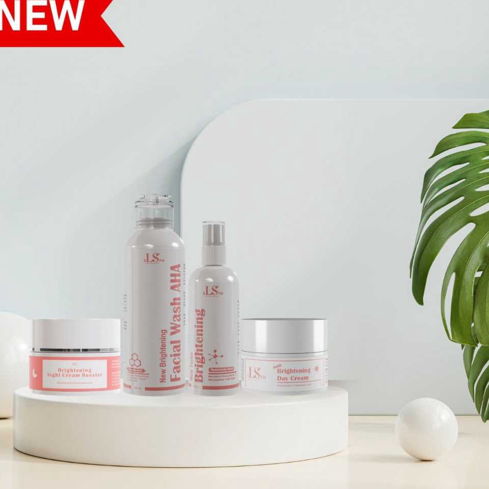 SALE  LS SKINCARE Paket Brightening BASIC Paket Cream Pemutih Wajah Whitening Glowing Farma Farmasi
