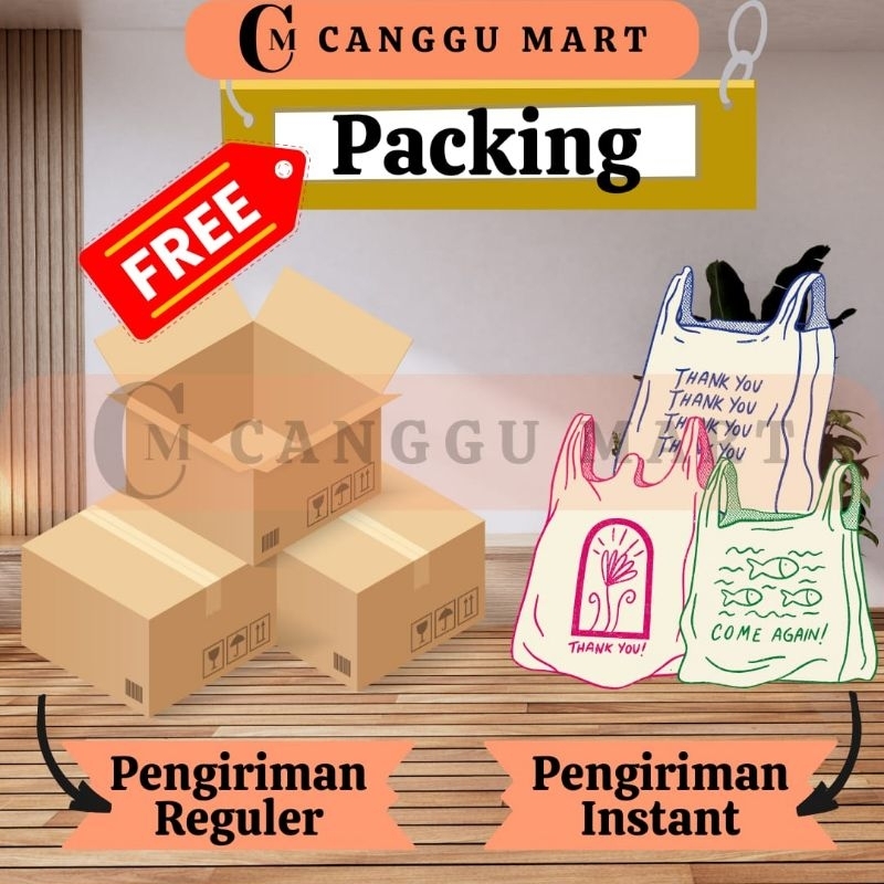 

FREE Packing Kardus Pengiriman Reguler Packing Plastik Pengiriman Instant Barang Pecah Belah + Bubble Warp