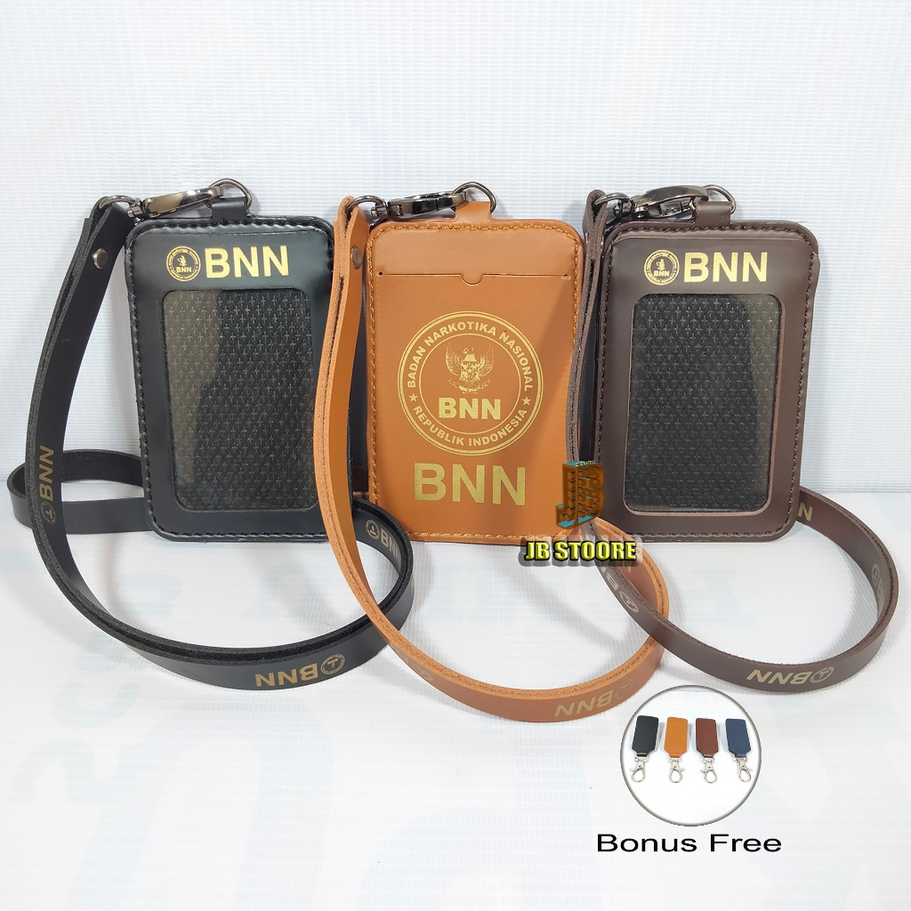 

Tempat Id Card BNN Gantung Kalung Tali Kulit / Id Card Holder Kulit bnn Kalung / Name Tag Holder Kulit BNN Tali