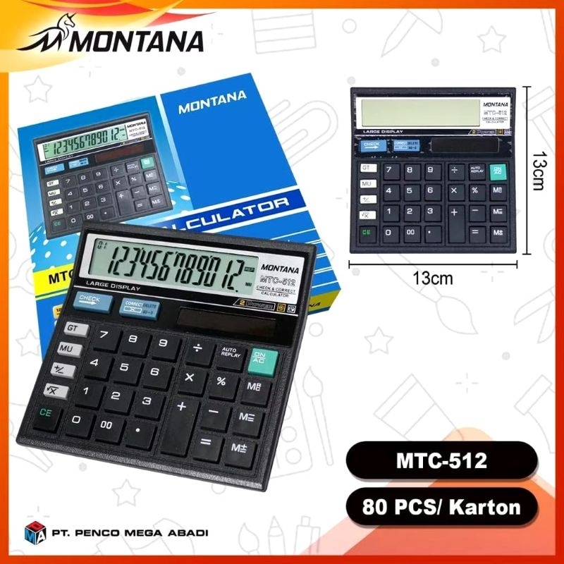 

Kalkulator / Calculator MONTANA MTC - 512 / 12 DIGITS