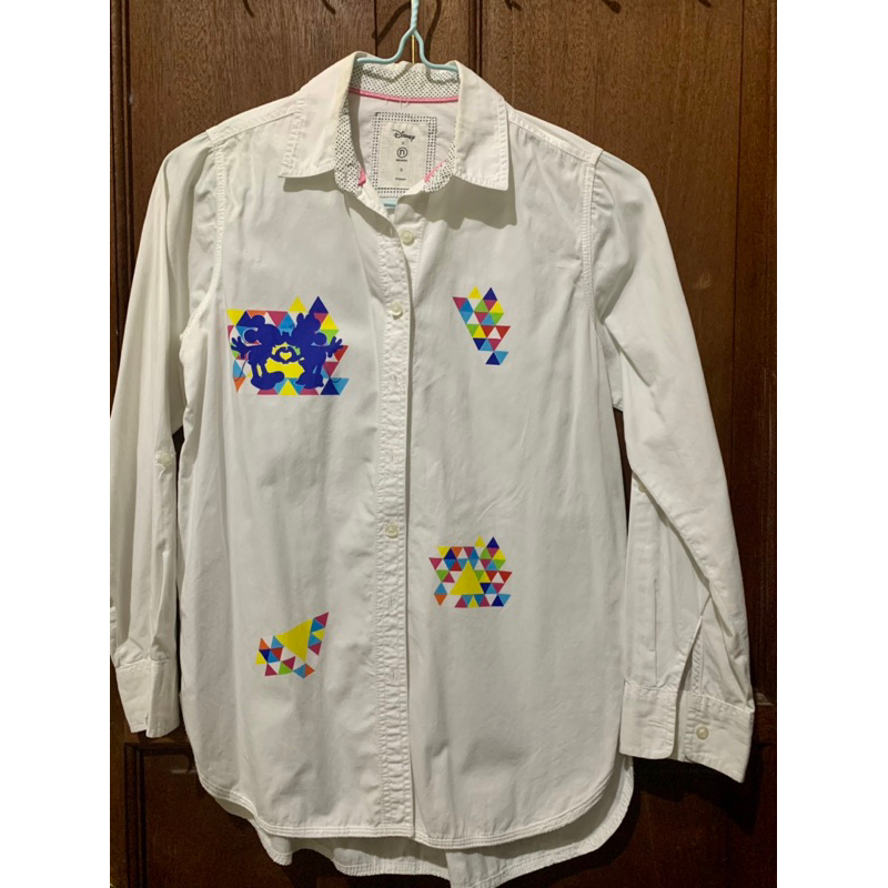 Preloved Atasan Kemeja Wanita White Nevada x Disney