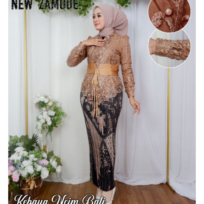 HJ6 LKKEBAYA MODERN Setelan Kebaya Encim Bali Setelan Kebaya Bali Modern Kebaya Busui Kebaya Wisuda 