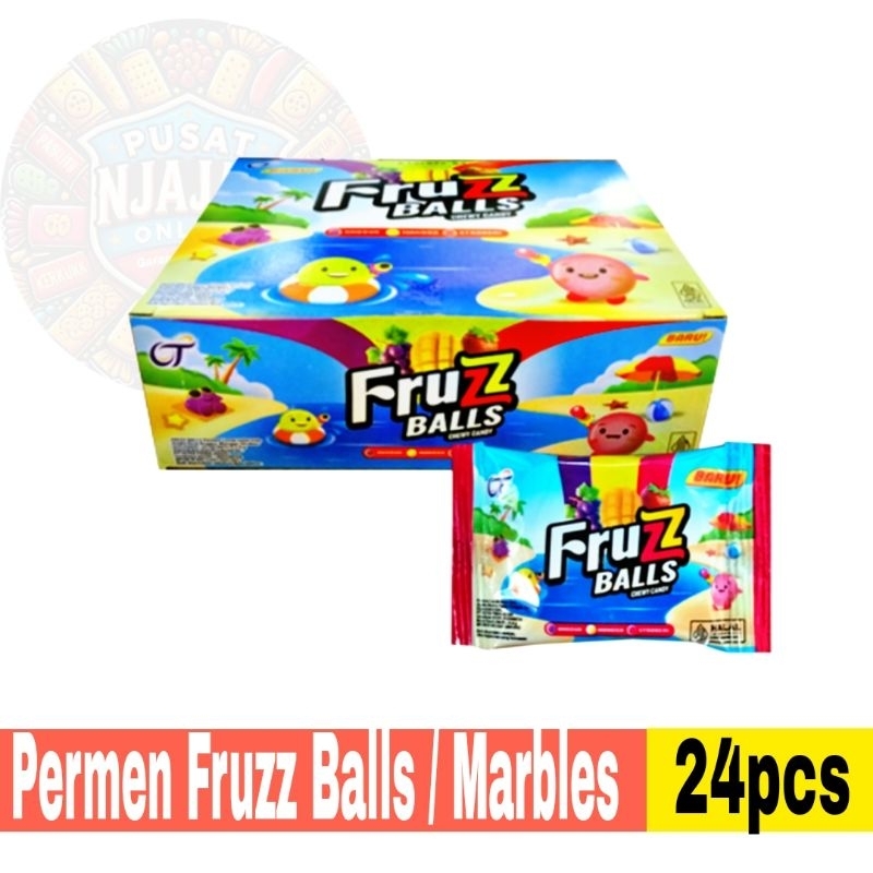 

Permen Fruzz Balls 1 box isi 24 pcs (Permen Marbles Jadul Kemasan Baru )
