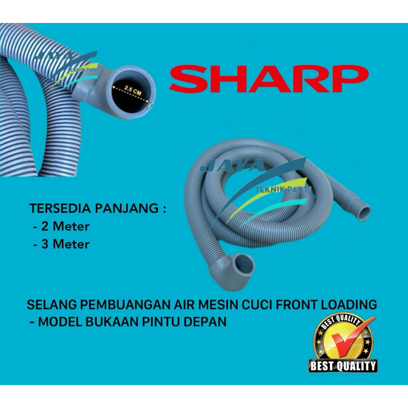 [ SHARP Front Loading ]Selang Pembuangan Mesin Cuci Front Loading Sharp 2 Meter / 3 Meter