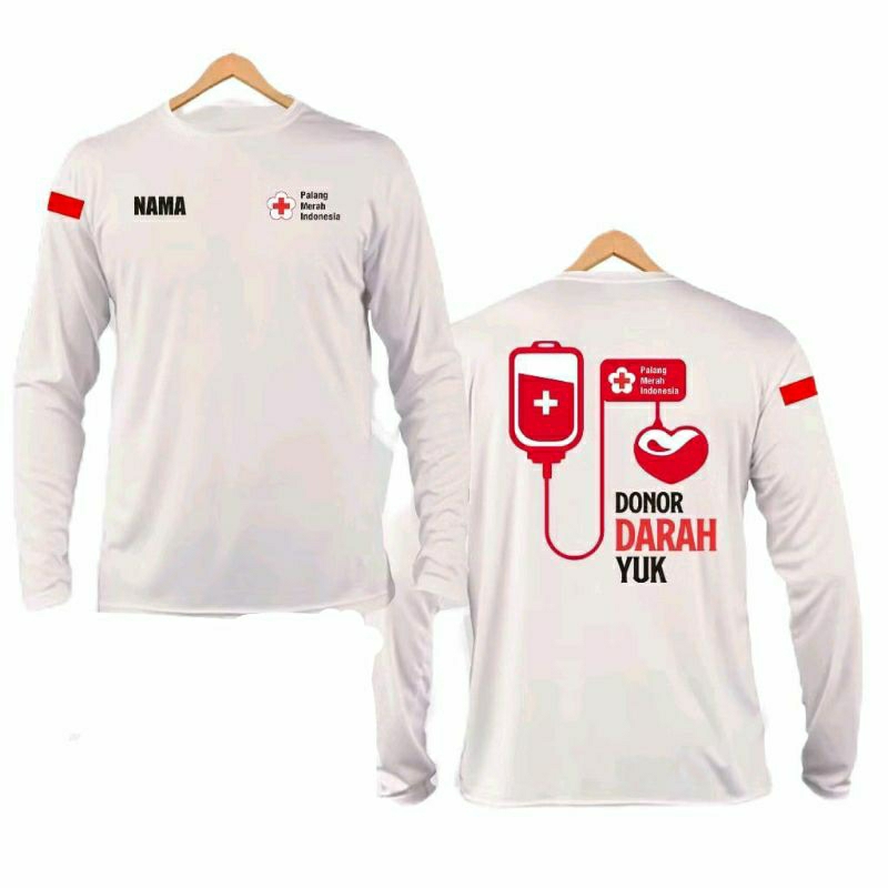 KAOS PMI PALANG MERAH INDONESIA DONOR DARAH YUK BISA COD // KAOS PMI PALANG MERAH INDONESIA DONOR DA