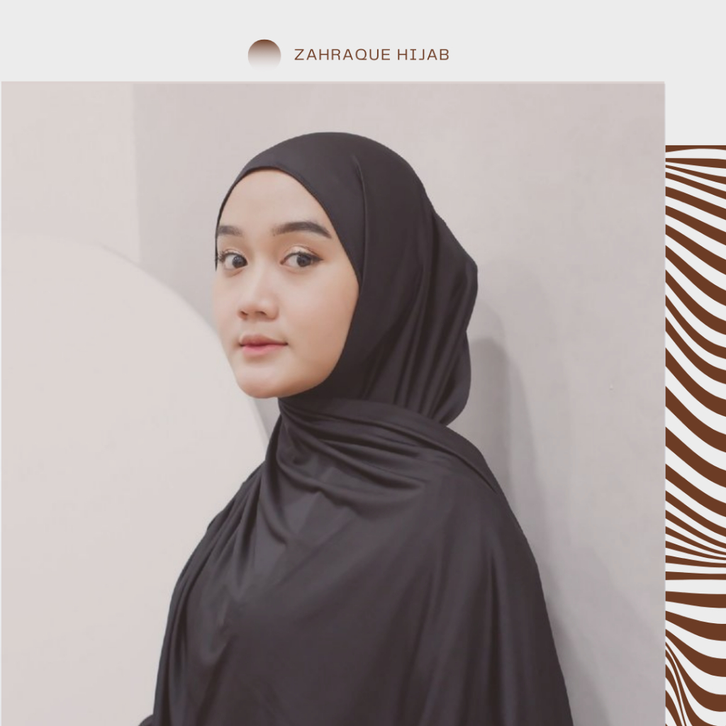 Pashmina Inner Jersey Oval Premium 2 in 1 / Pashmina Instan Bando Premium