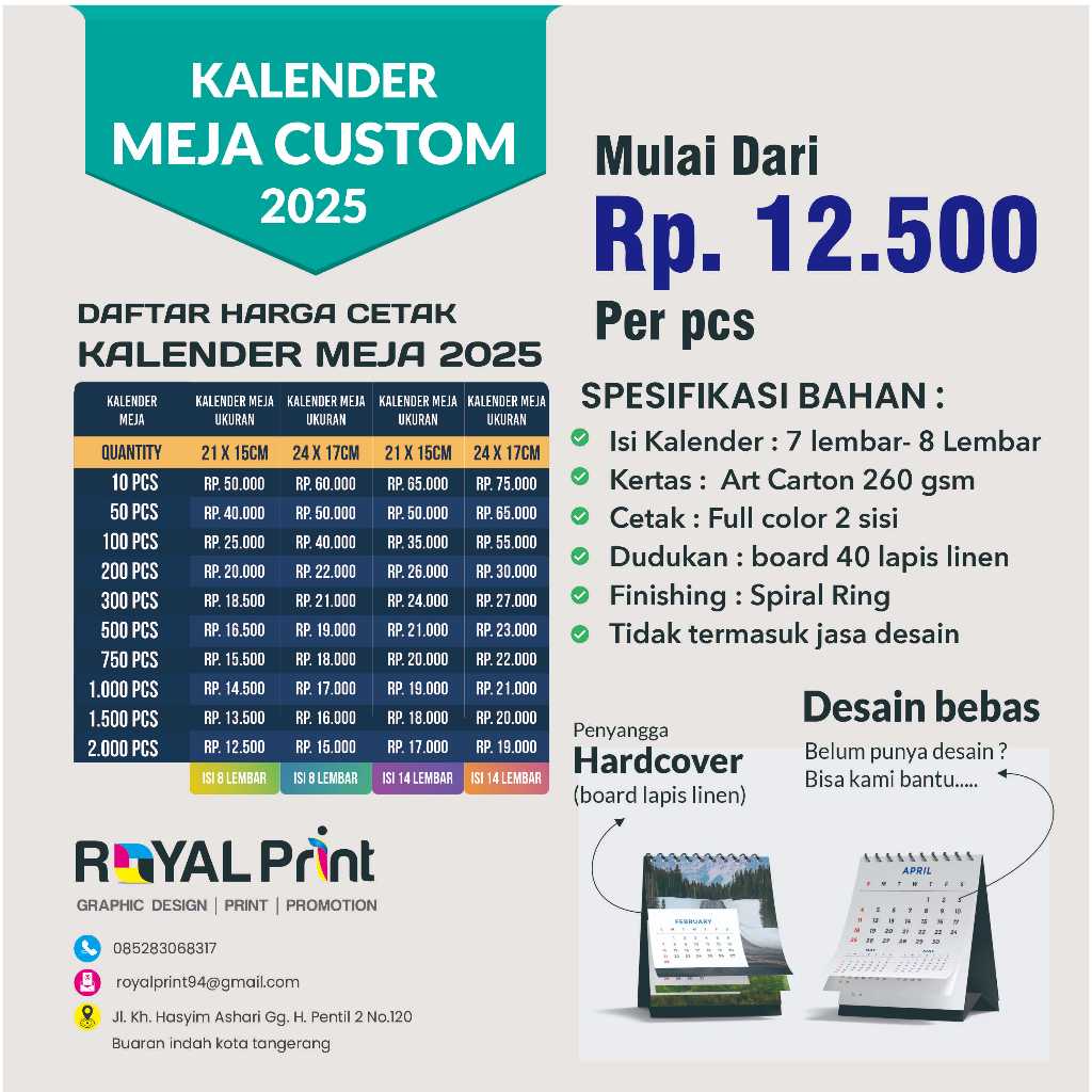 

Cetak Kalender Meja Custom