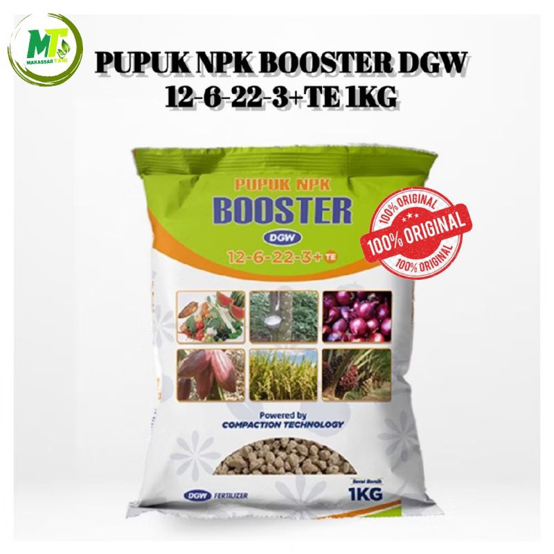 PUPUK NPK BOSTER DGW 12-6-22-3+TE 1kg Pupuk Booster Premiun Pelebat Bunga Buah Tanaman