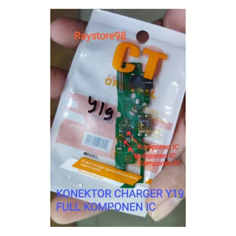 papan cas konektor cas connector charger vivo y19 original