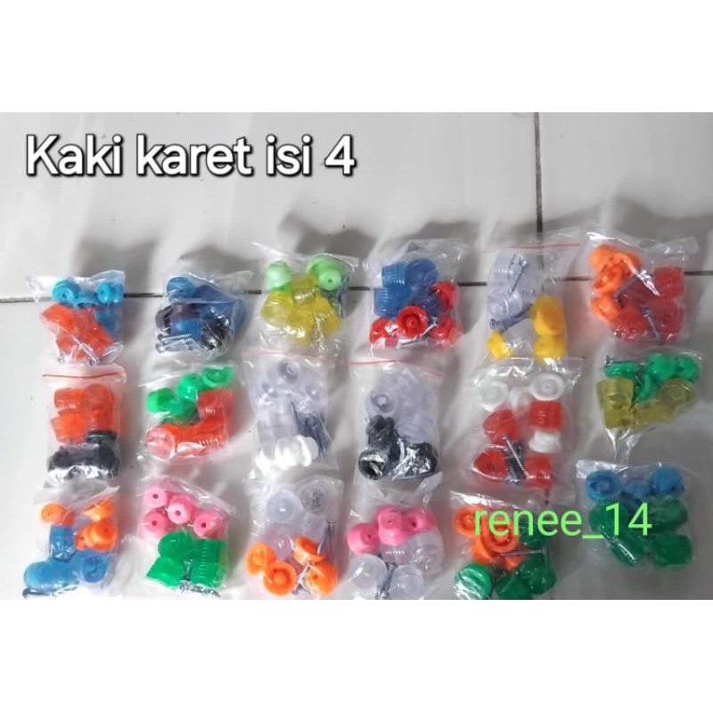 kaki karet sangkar isi 4 + baut