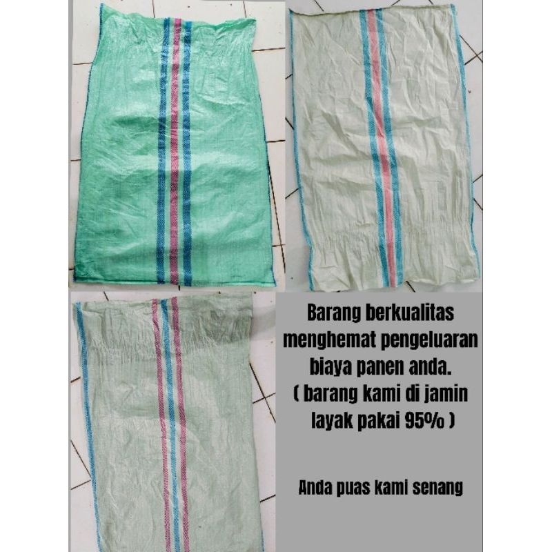 

karung pelastik 20 pcs ukuran,75/115.cm