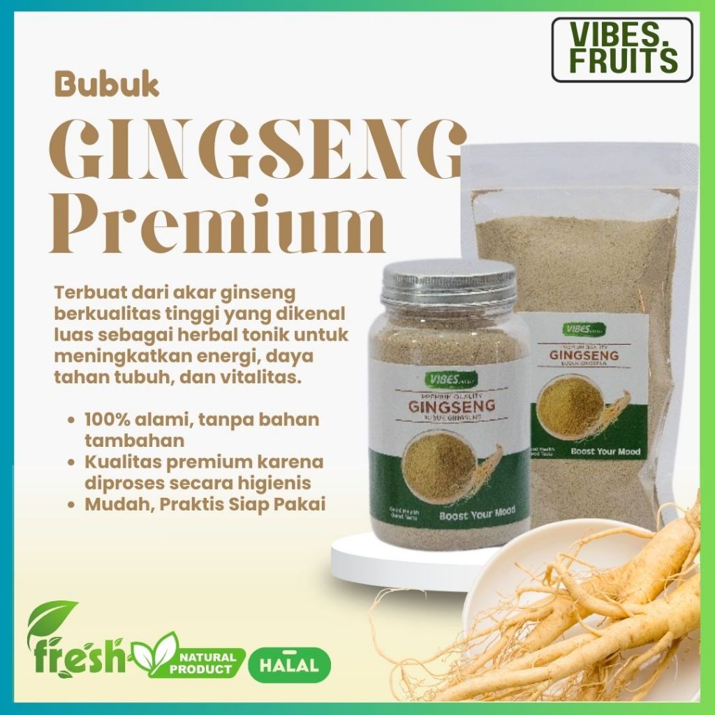 

Bubuk Ginseng Premium 100gr 200gr Superfood Tanpa Campuran / Ginseng Jawa Bubuk Premium Asli