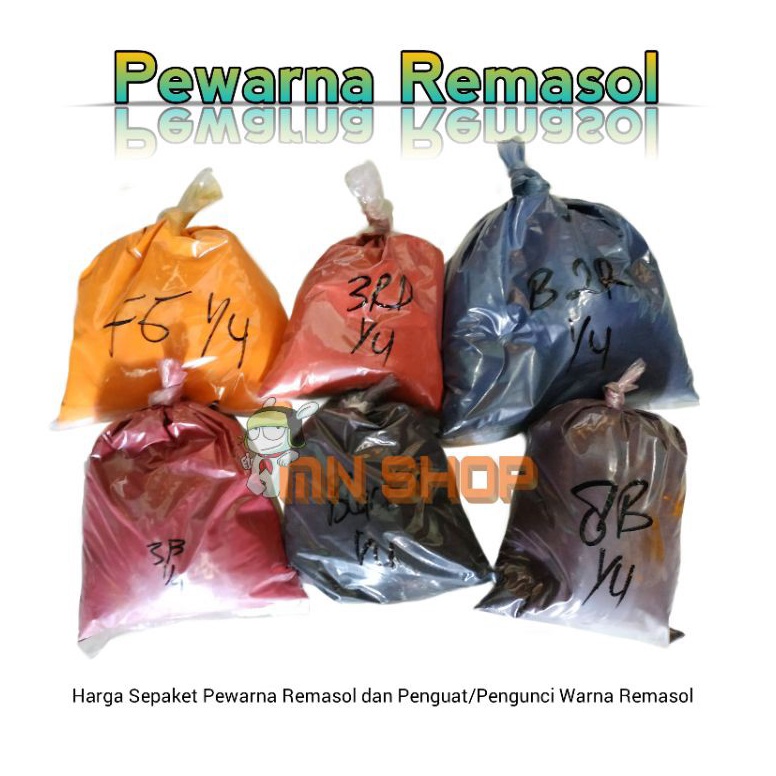Promo besar 1gram Pewarna Remasol Batik Plus PenguatPengunci Warna