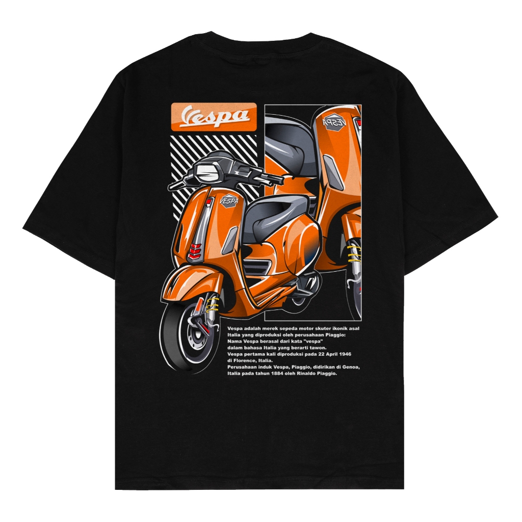 Beseldi - Kaos Baju Distro Vespa Matic Tshirt Otomotif Motor Vespa Sprint Spartan Special GTS LX Exc