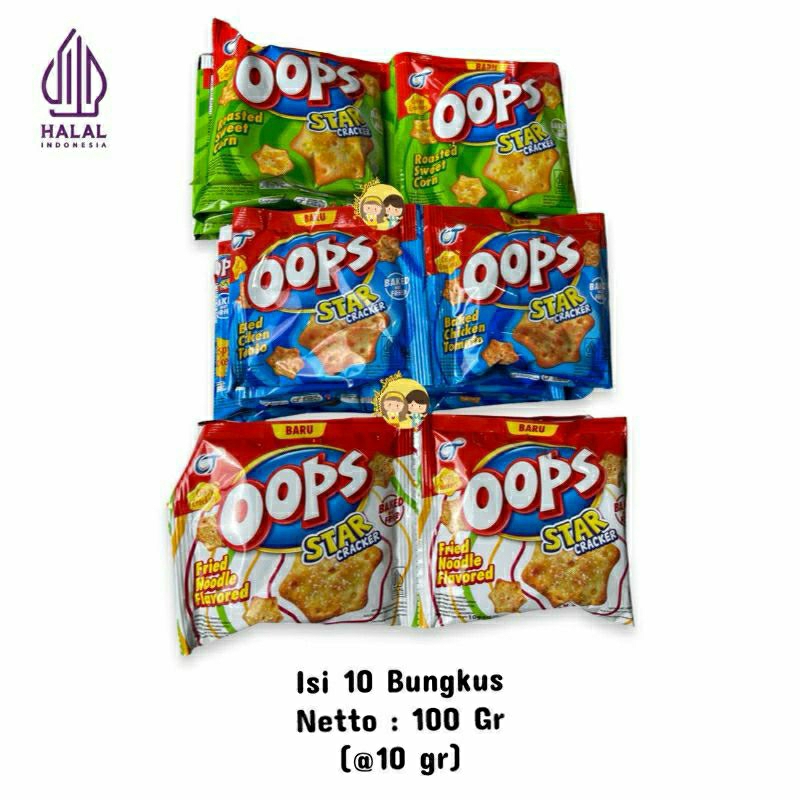 

oops star crackers 1renceng isi 10pcs