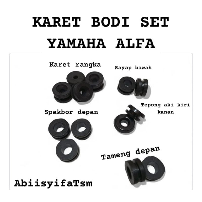 KARET BODY FULLSET YAMAHA ALFA / KARET BODI FULL SET