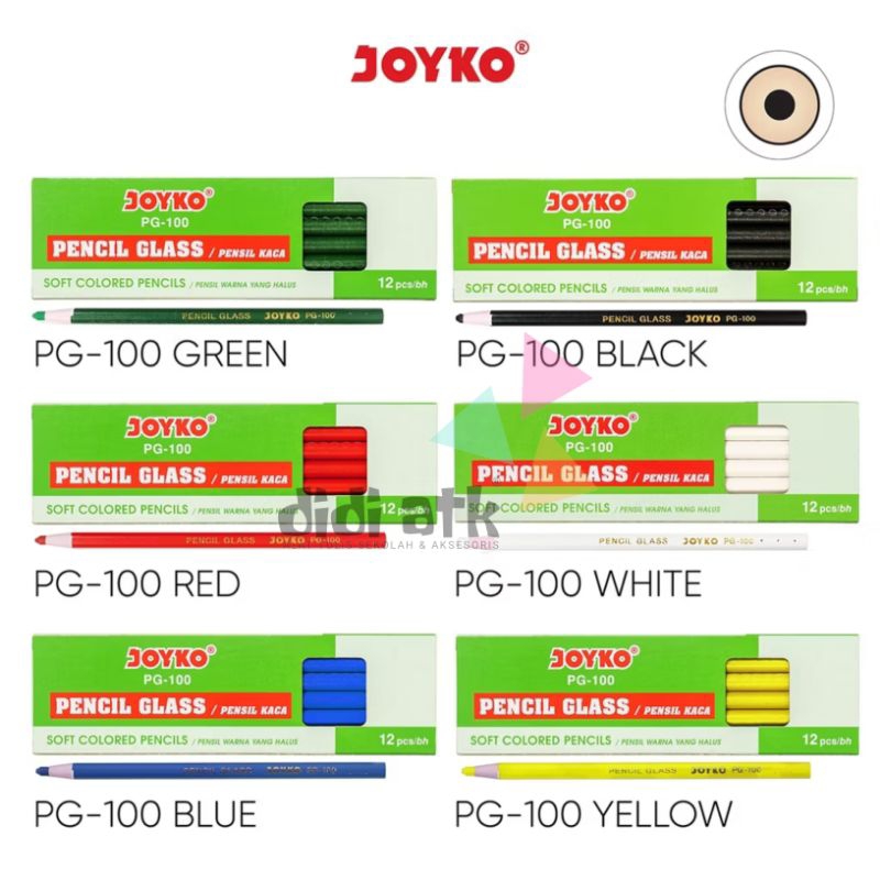 

Pensil Kaca Joyko GP-100 Pencil Glass Warna 1 Pak Isi 12 Pcs