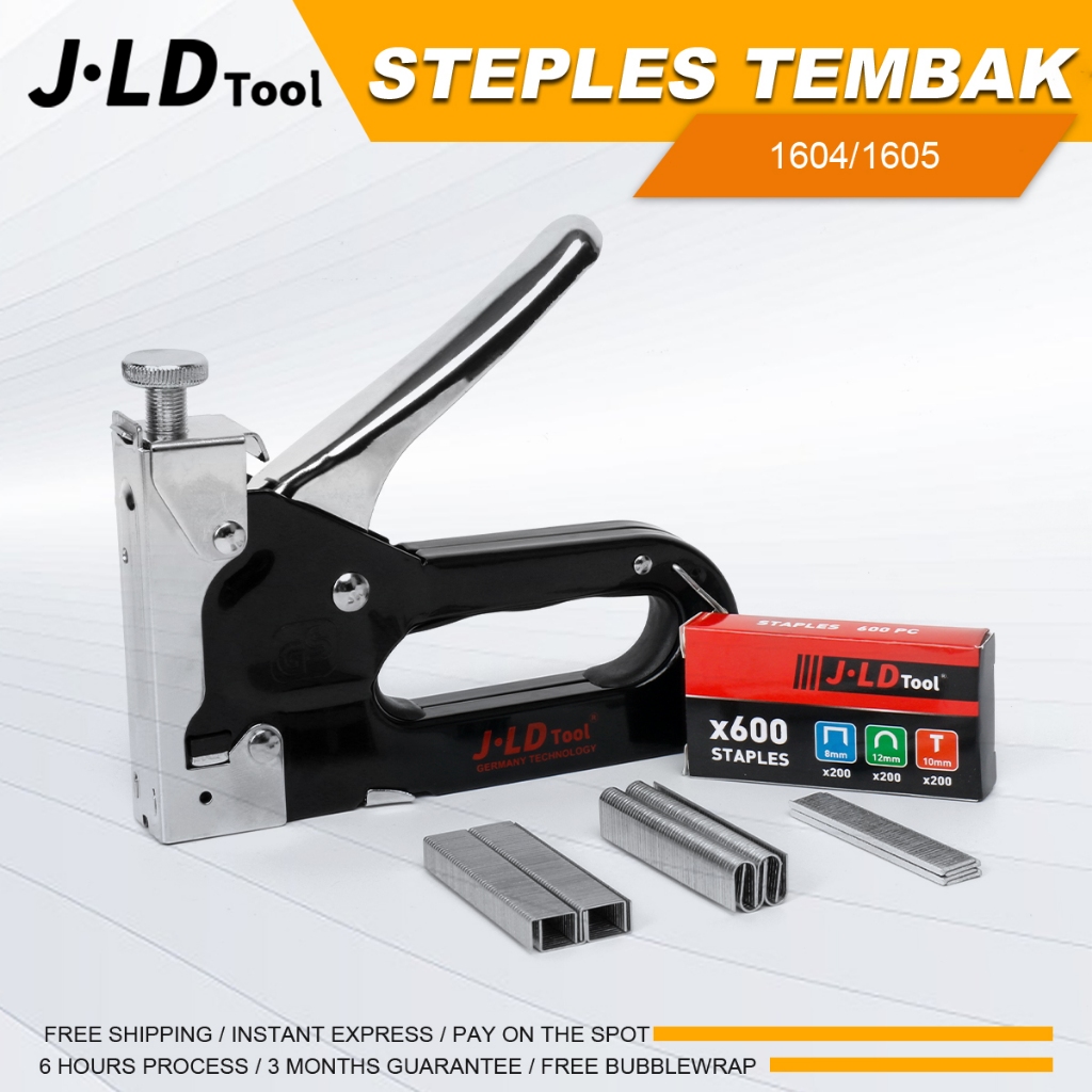 

JLD Steples Tembak 3 in1 Stapler Hekter Heavy Duty Alat Perkakas Binder Stationery - Model U/D/T