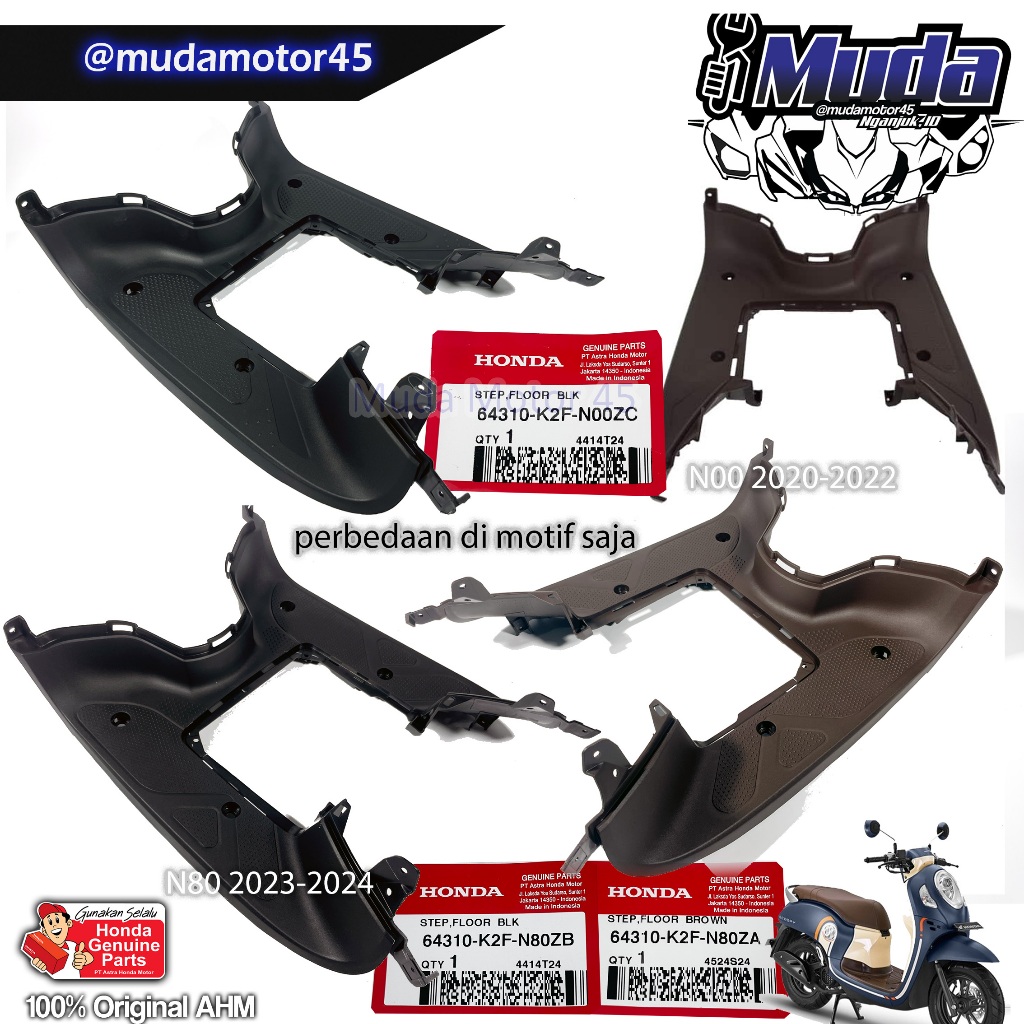 LANTAI PIJAKAN KAKI ALL NEW SCOOPY 2021 ESAF COKLAT 64310-K2F-N00ZB BORDES STEP FLOOR KAP DEK BAWAH 