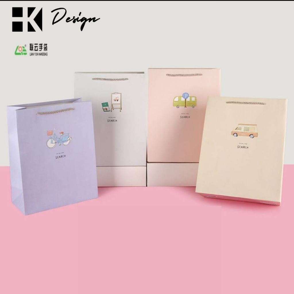 

[ SD-398 ] Paperbag kertas tali motif 33x25.5x12.5 Tas Kado motif Paperbag Motif Goodie Bag