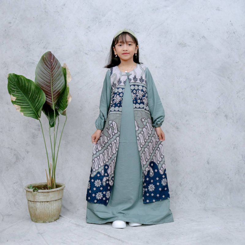 GAMIS BATIK FASHIONS ANAK KOMBINASI