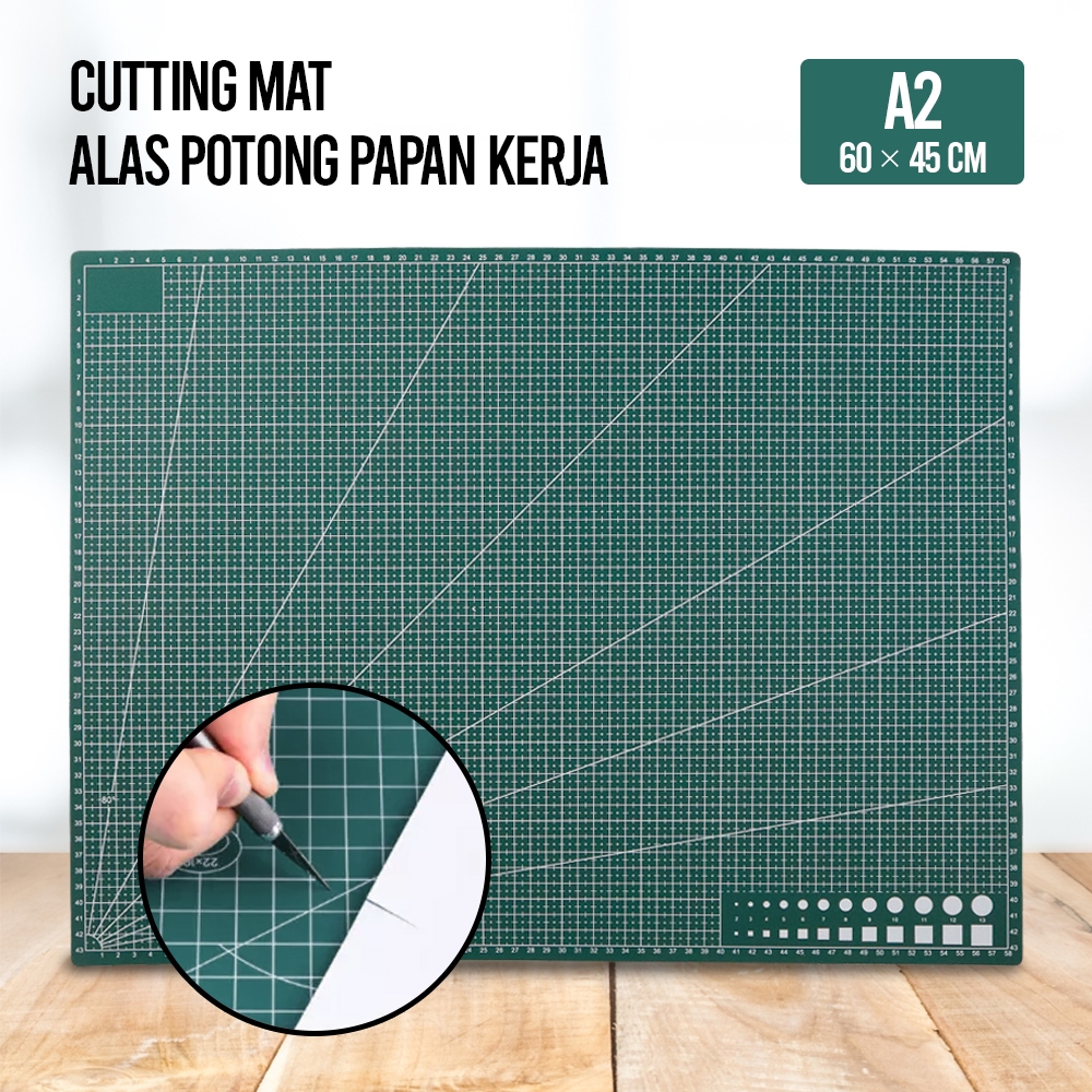 

Taffware Working Pad Cutting Mat Alas Potong Papan Kerja A2 60x45cm - QJ3 - Green