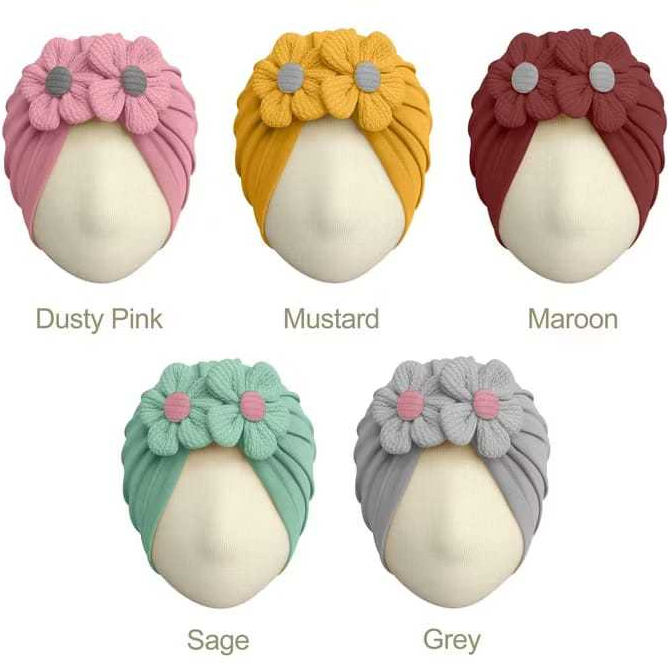 Ciput Turban Bayi Model Bunga Anak Bayi Baby Girl Perempuan