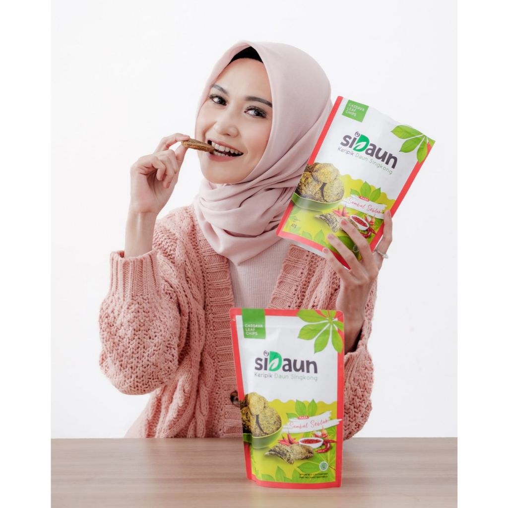 

SiDaun Snack Keripik Daun Singkong 40gram Cemilan Sehat Diet Enak Rendah Kalori Crispy