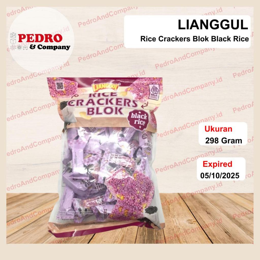 

Lianggui Rice Crackers Blok BLACK RICE 298 gram jipang beras rasa beras hitam
