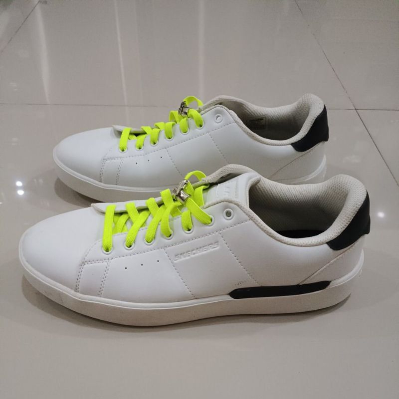 sepatu skechers men relaxed fit air cooled memory foam putih hitam white black original ukuran US = 