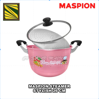 Maspion Mikado Stylish Panci Dandang Alcor Steamer 26 CM
