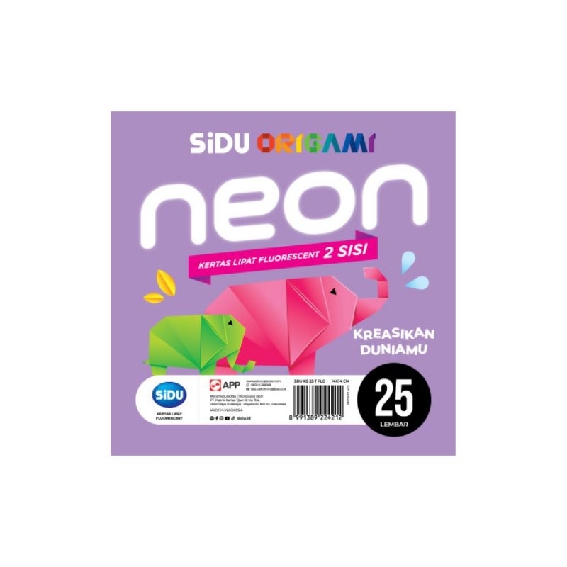 

Kertas lipat origami merk sidu neon 12 x 12