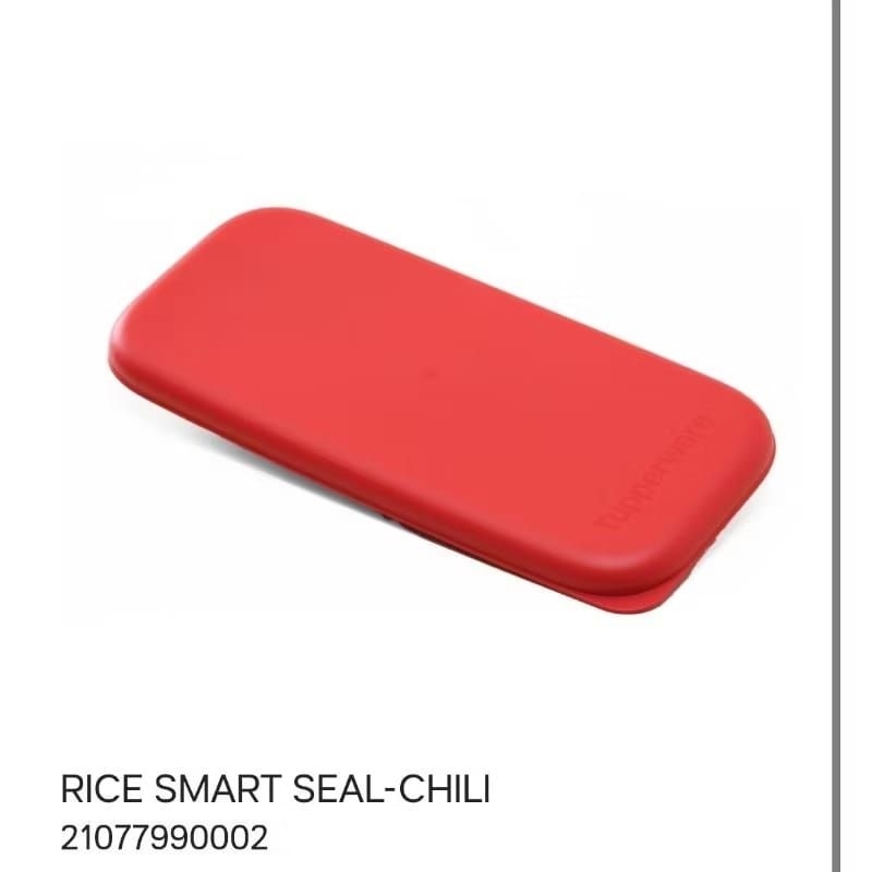 TUTUP SEAL RICE SMART / TUTUP TEMPAT BERAS MERAH UNGU TUPPERWARE SECOND
