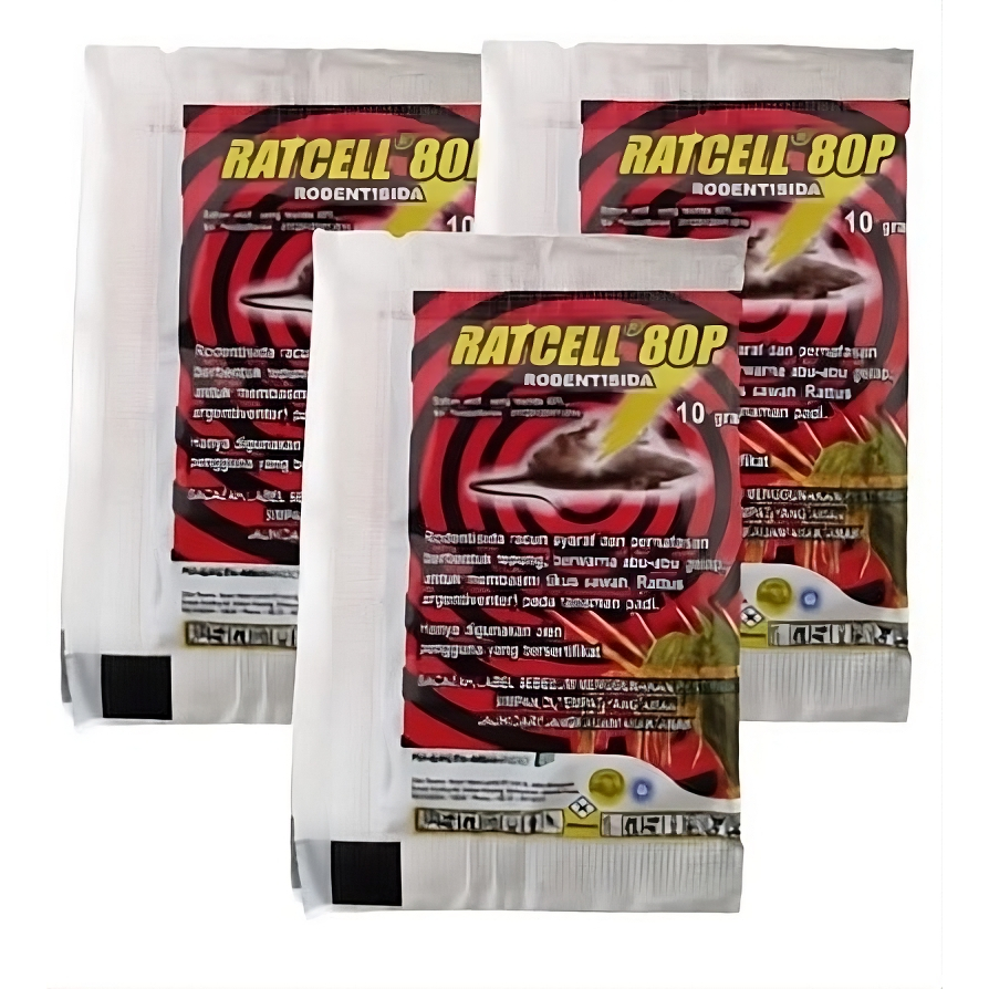 Rodentisida RATCELL 10 Gram Racun Tikus Bubuk Pembasmi Tikus