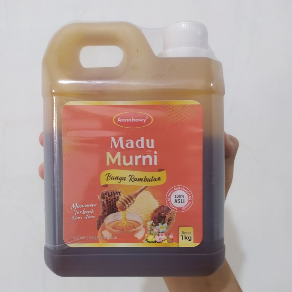 

Madu Bunga Rambutan Premium 1kg Dan 500g,+Free Sendok Kayu Cantik 100% Asli