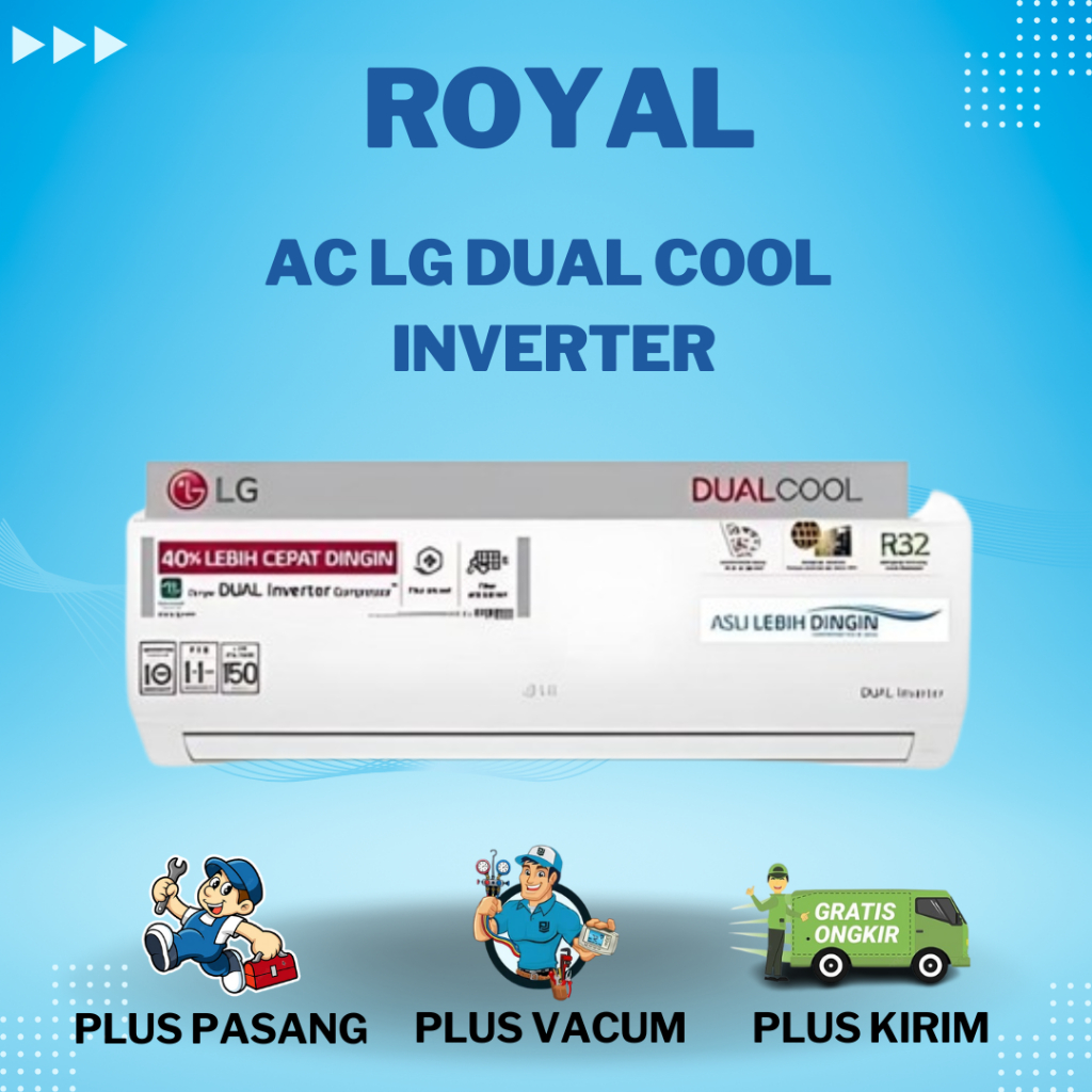 AC 1/2 PK LG INVERTER T05EV5 PLUS PASANG