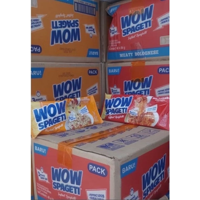 

Wow Spageti Carbonara Dan Bolognese 88gr 1 karton / 1dos isi 40 (READY)