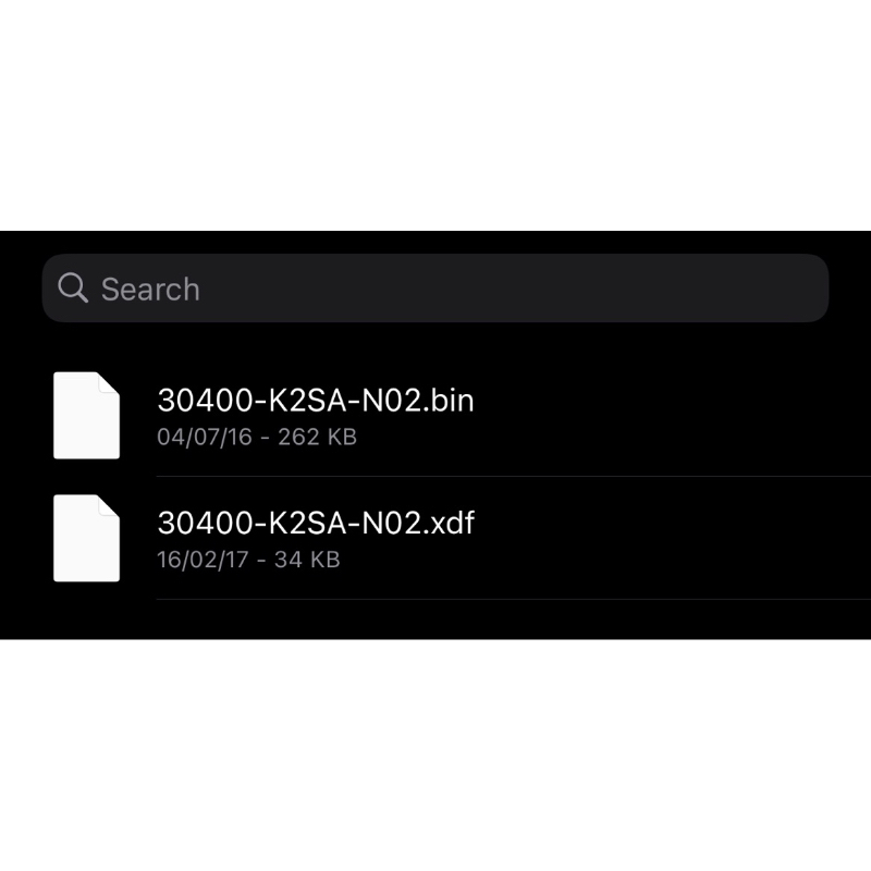 File BIN & XDF New Vario 160