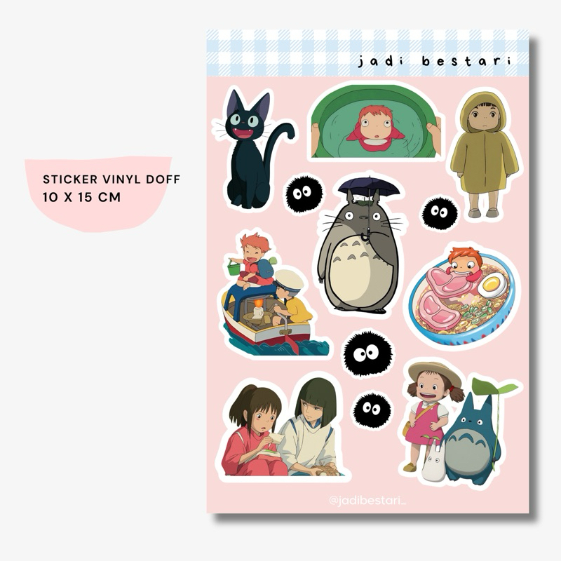 

Sticker Pack Ghibli Totoro Ponyo SpiritedAway Jiji