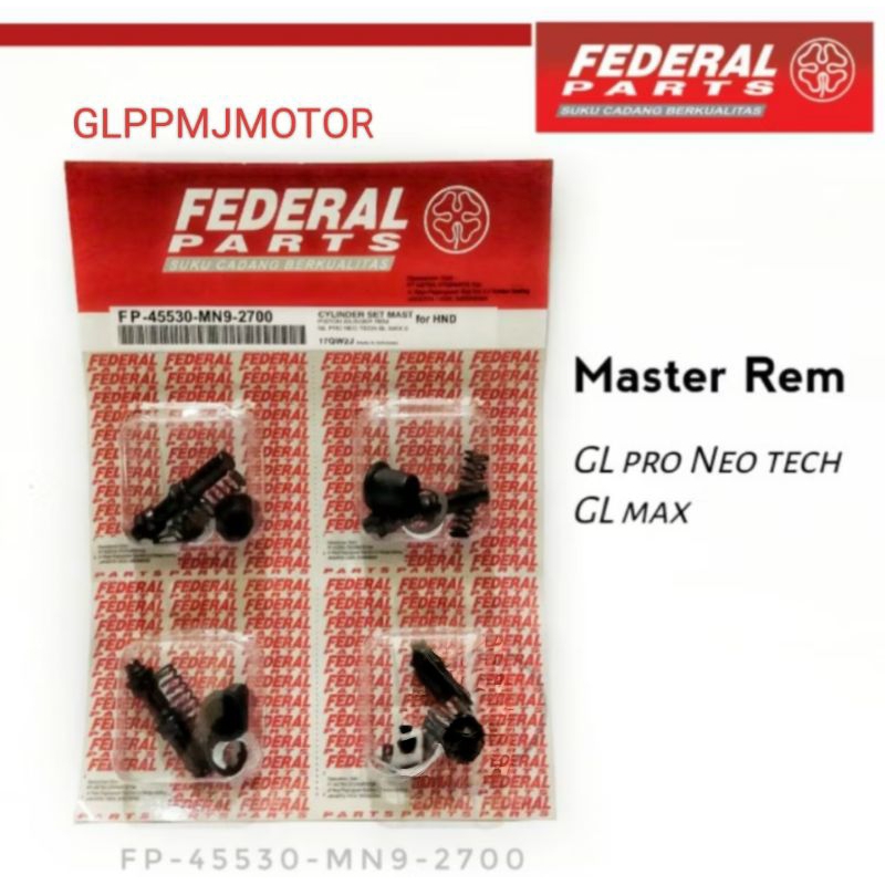 FEDERAL Master Rem Cylinder Set Master Piston Silinder Rem GL PRO NEO NEOTECH GLPRO MAX GLMAX NEOTEK